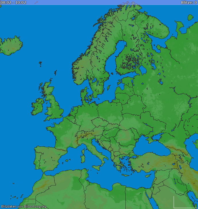 Lightning map Europe 2025-11-25 02:30:02